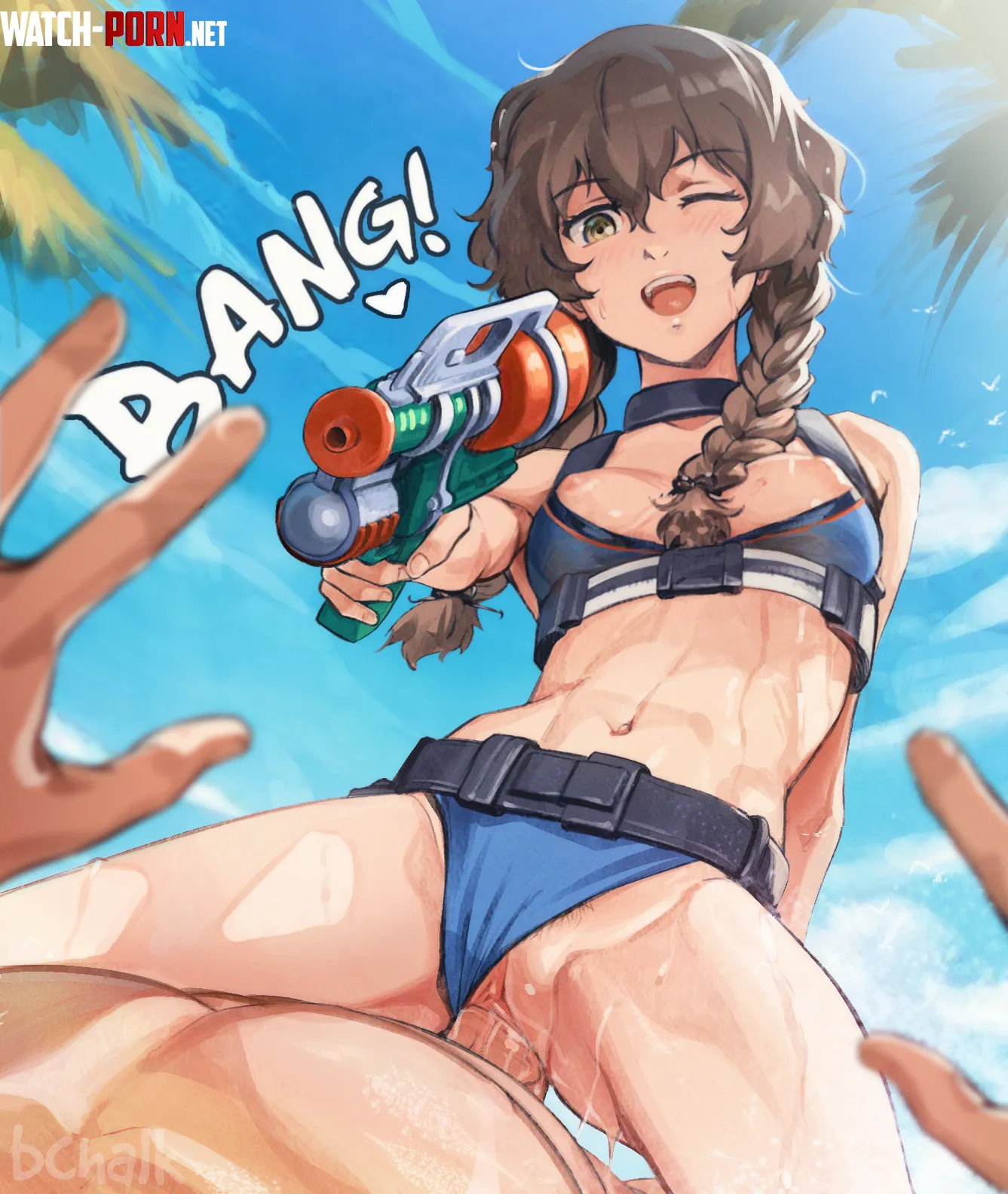 Suzuha riding on the beach by freyhstart