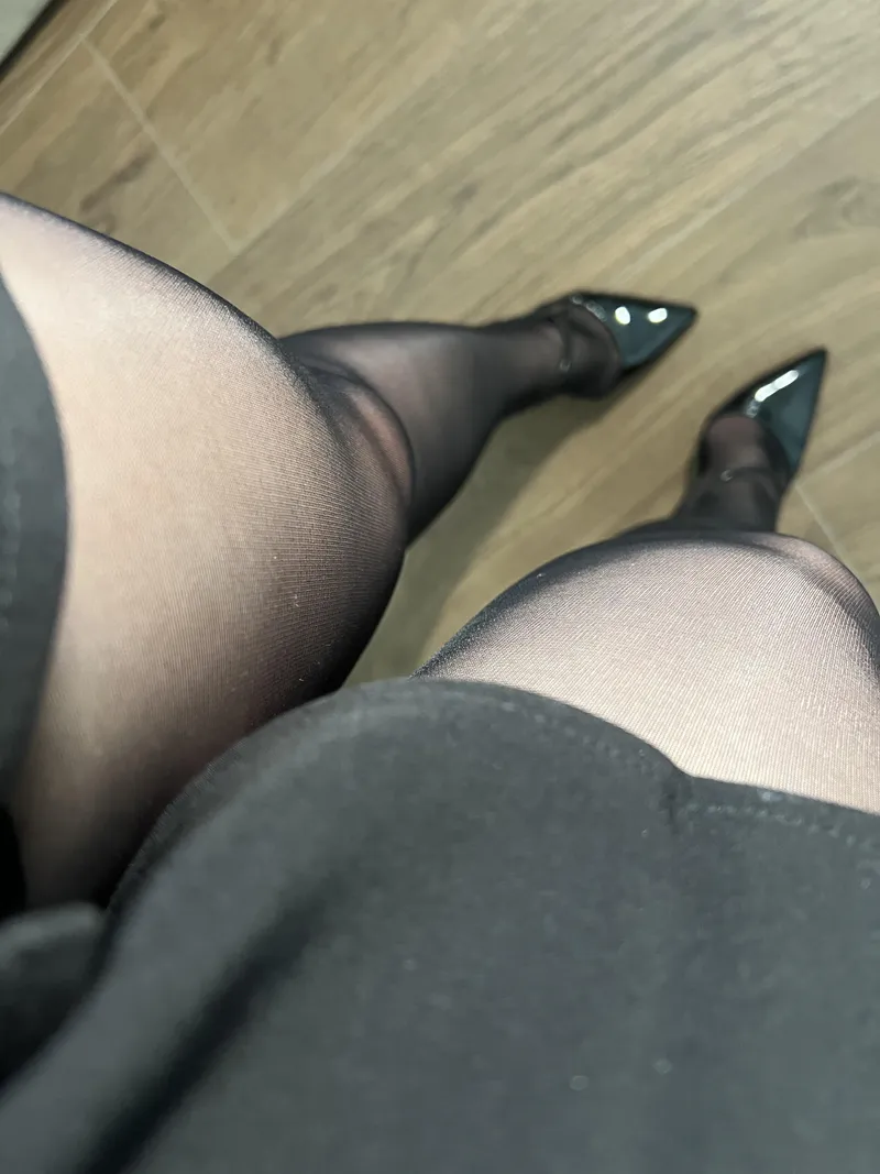 Thumbnail Silky Black Pantyhose: Embracing Every Curve by AlinaRoseModel