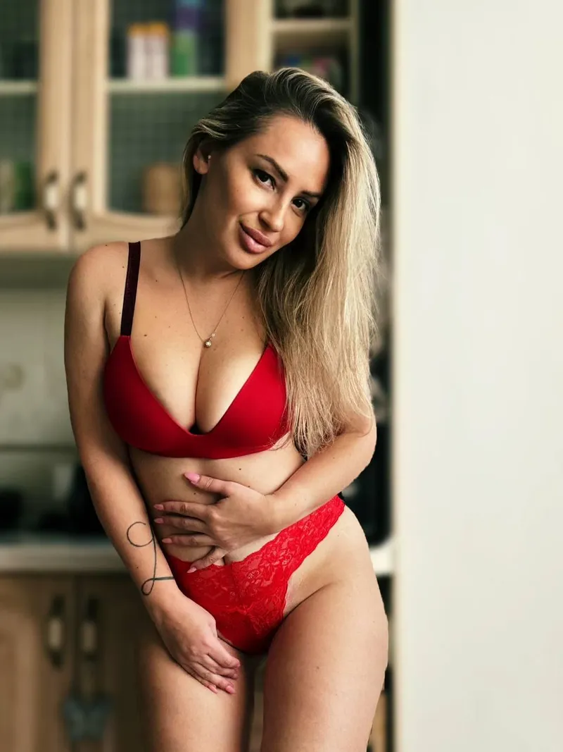 Thumbnail To Strip or Not to Strip: NastyaFlirty Red Lingerie Dilemma