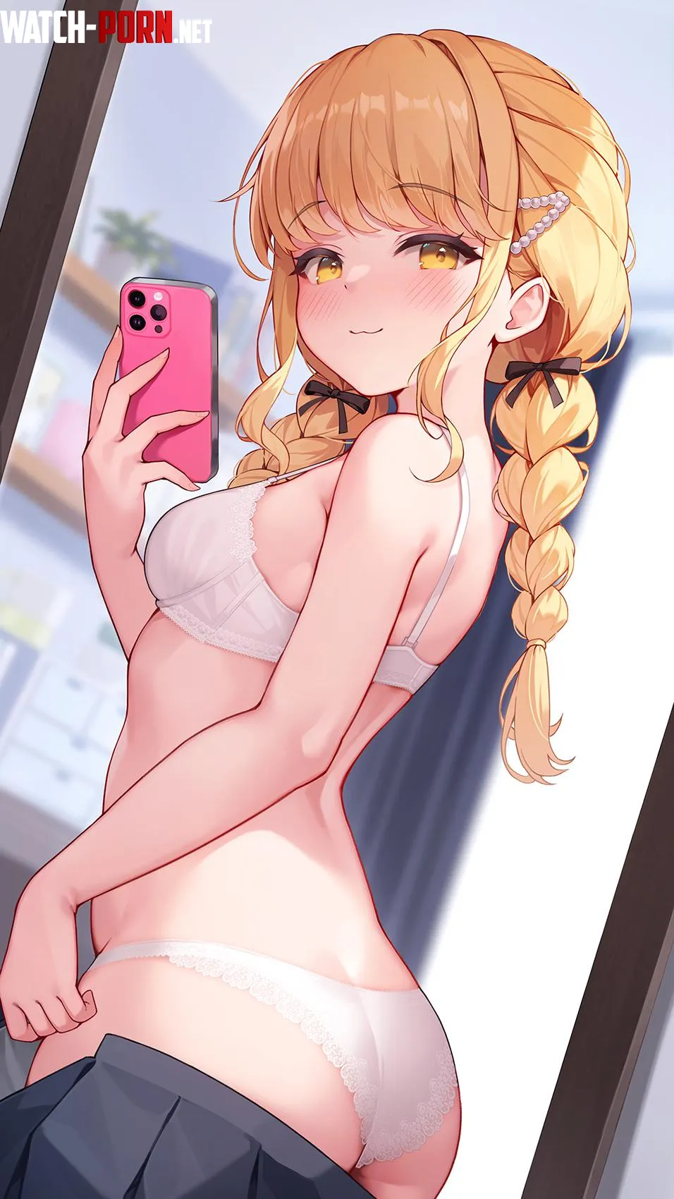 Admiring her body by Wattatopz
