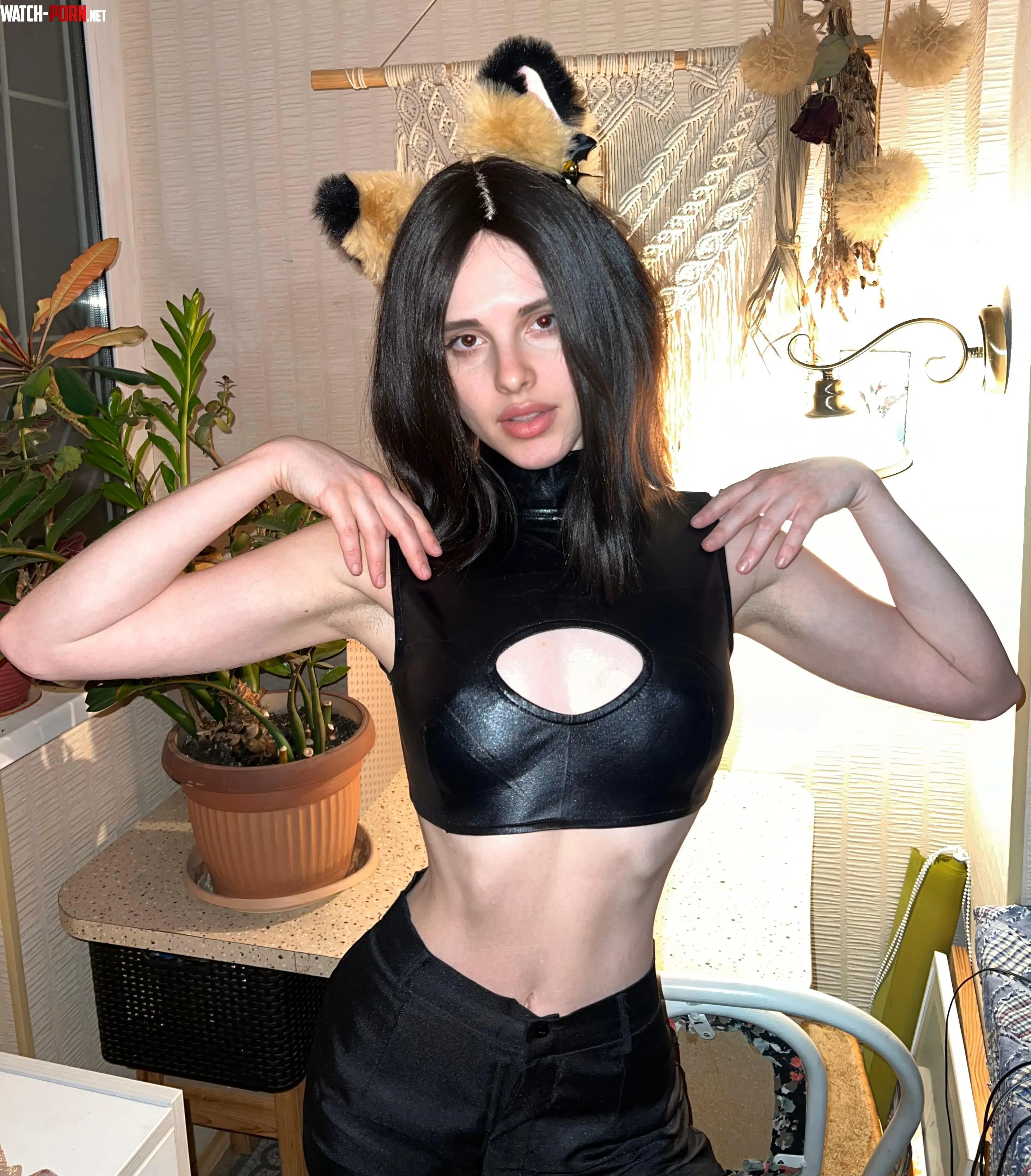 My black croptop by shibkashi