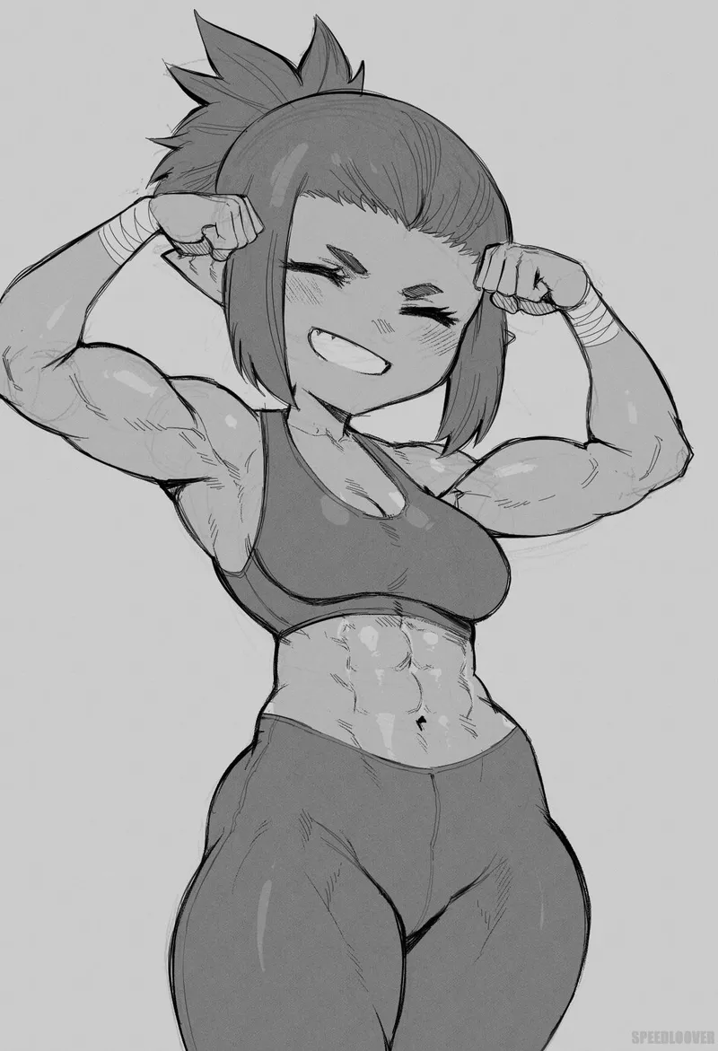Thumbnail Fit Drawn Girls: Witness the Gobbo Flexing by SpeedL00ver