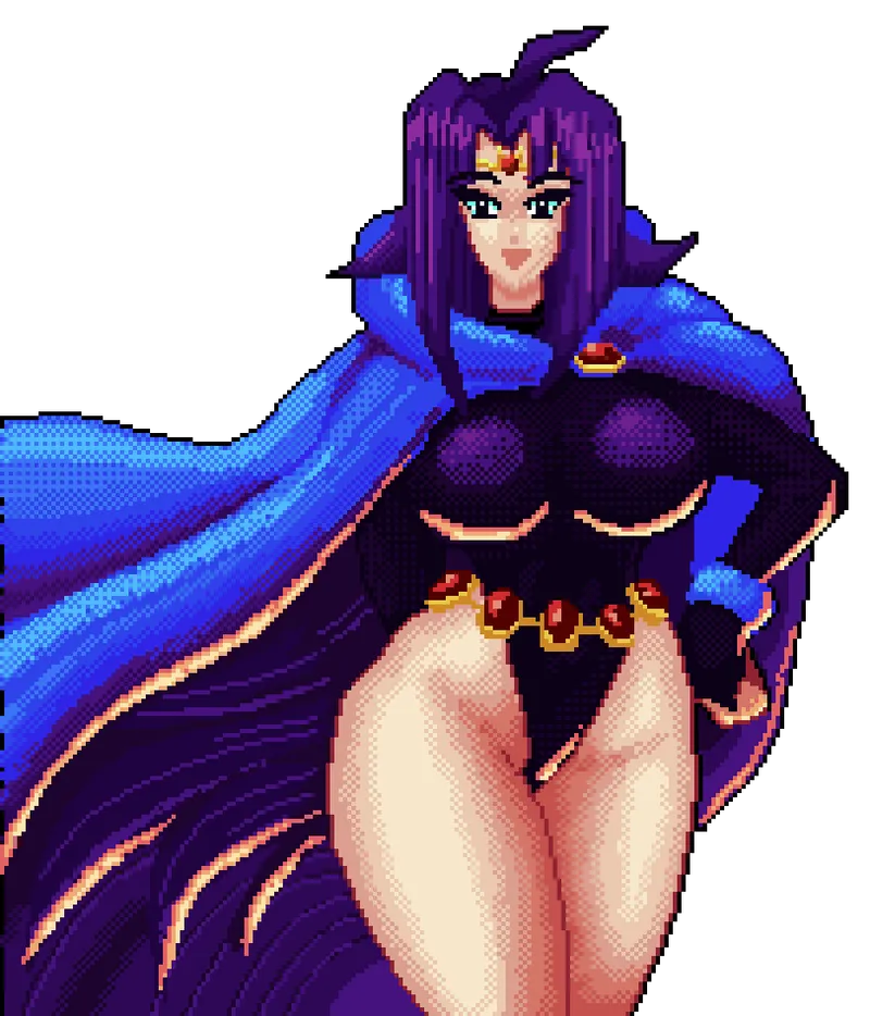Thumbnail PixelArtNSFW Magic: Naga The Serpent in Raven's Outfit by Puzzleheaded_Car9748