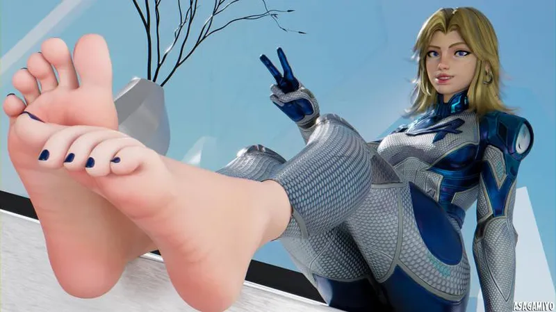 Thumbnail Kyoto709's Sue Storm from Marvel Unleashed in rule34feet Art
