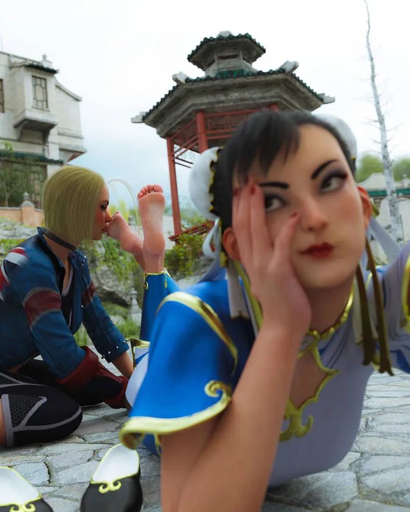 Thumbnail Chun-li & Cammy from Street Fighter by Kyoto709: Exploring rule34feet