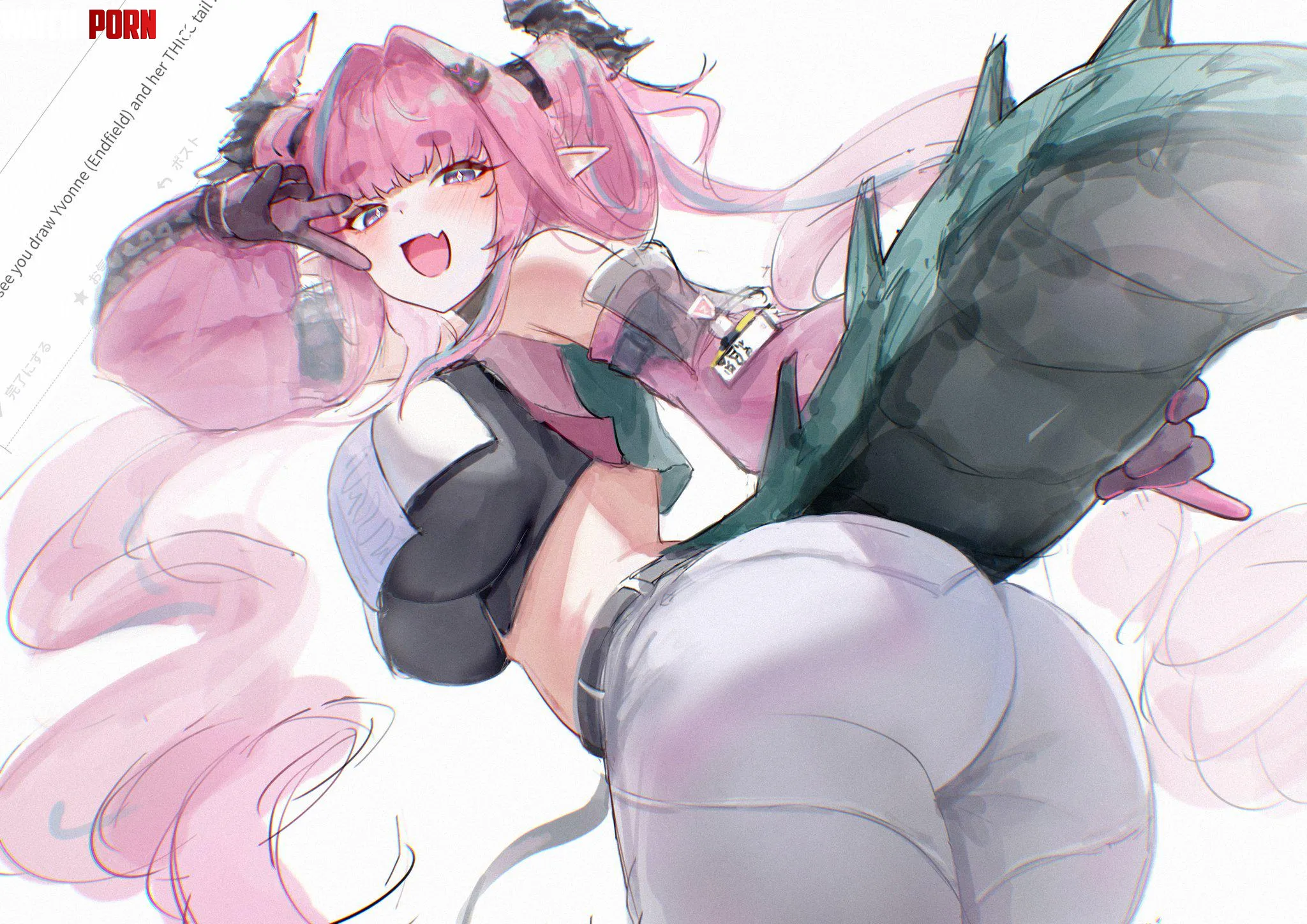 Yvonne's very big tail [Arknights] by marxsander2016