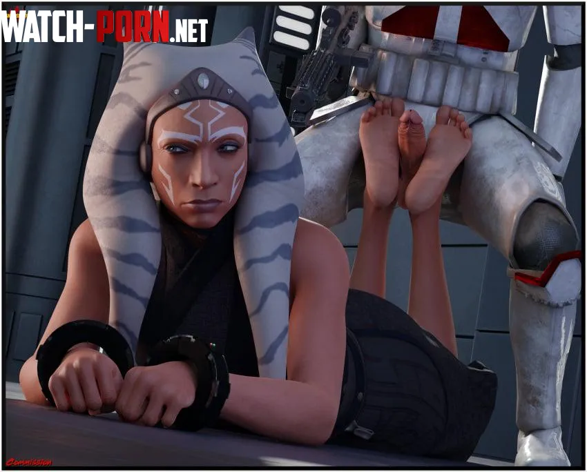 Ahsoka with a bored expression giving a footjob (snafusevsix) by FootLover310fj