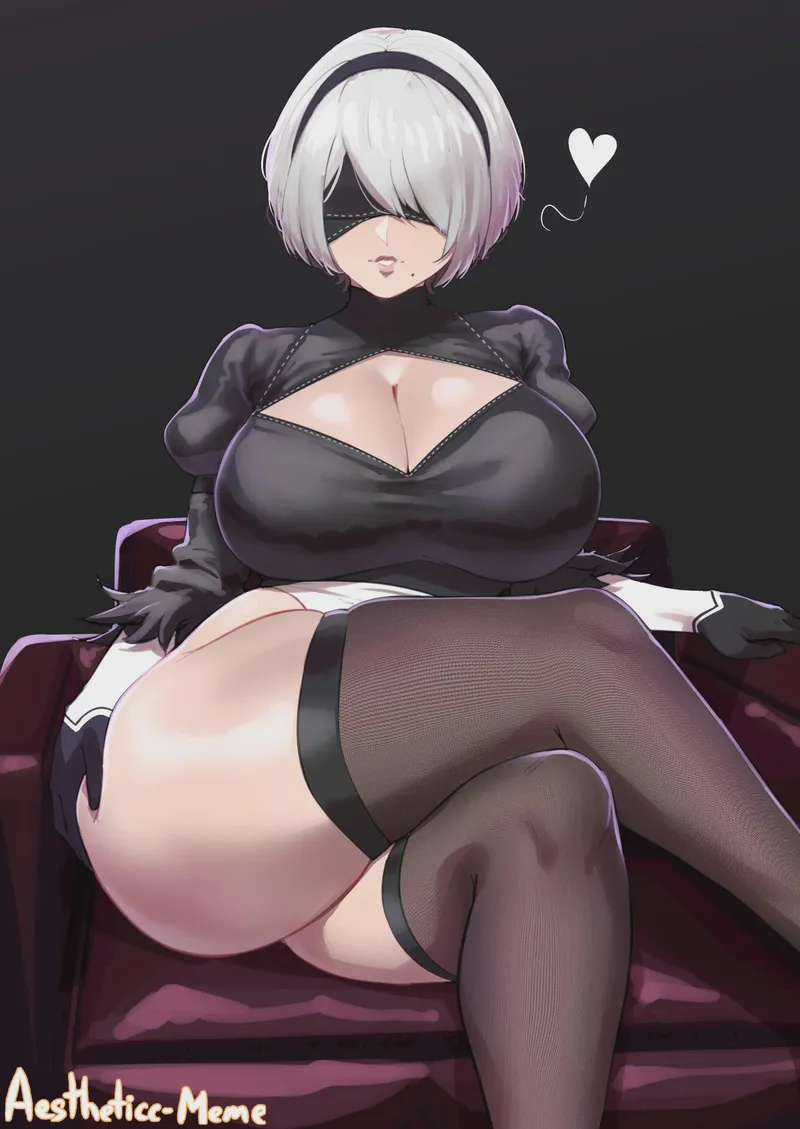 Thumbnail 2b Flaunting Her Thighs - Beembumb's Artistic Vision