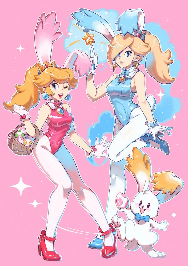 Thumbnail Discover Bunny Princesses [Super Mario Bros] Fan Art by A_MASSIVE_PERVERT