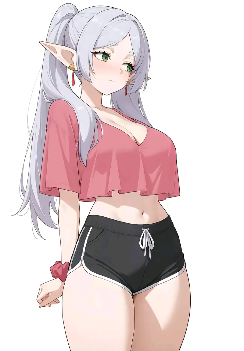 Thumbnail Cute Frieren Tease - Alluring Art by CheatingBF__