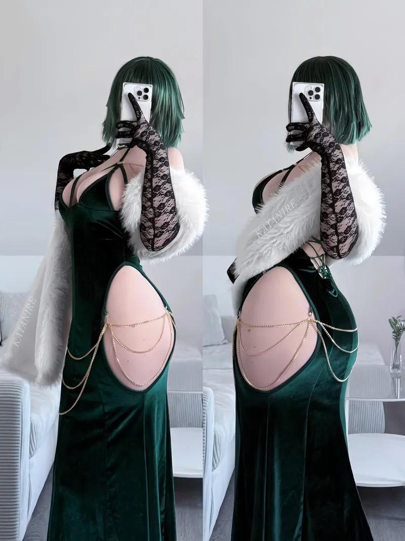 Thumbnail Mesmerizing Frieren in Fishnets Cosplay by Kitirna | Csxc