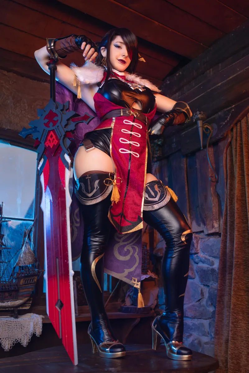 Thumbnail Exquisite Beidou Cosplay from Genshin Impact by Mikomi Hokina