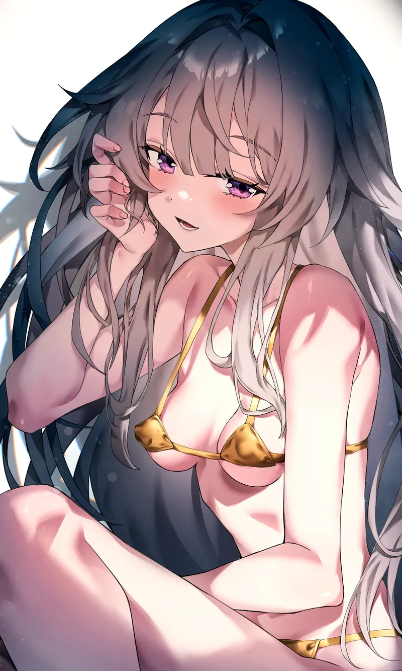 Thumbnail Herta Shines in Golden Bikini in the World of Ecchi