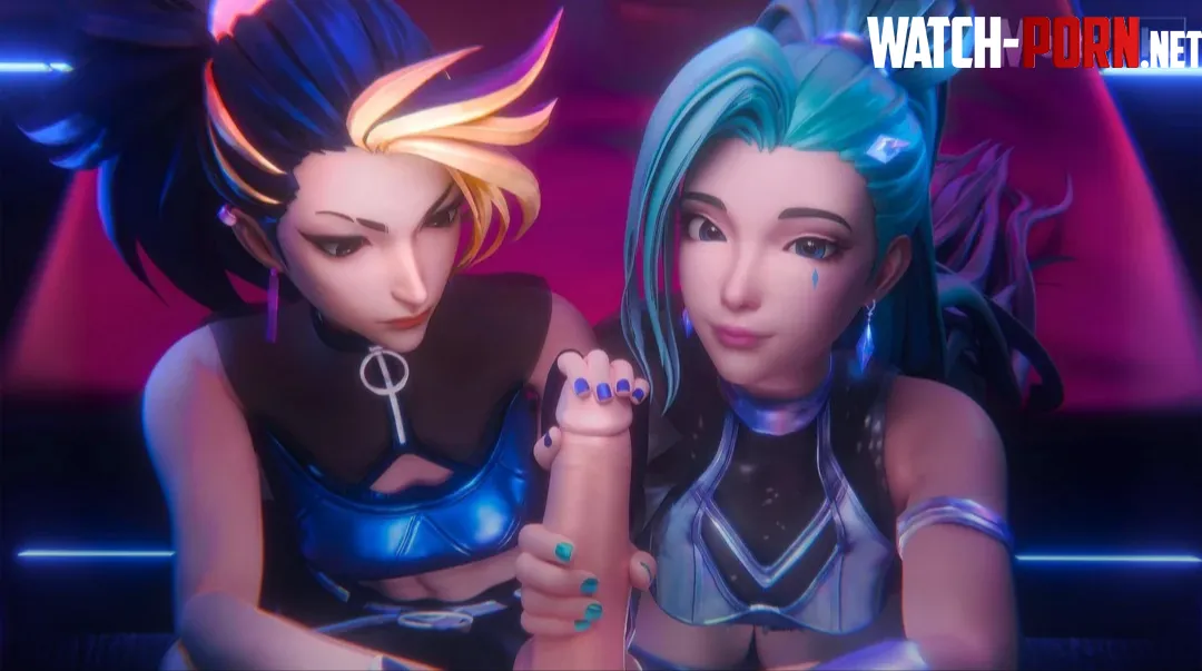 Seraphine and Akali threesome. (Meltoriku) by Short-Ad224