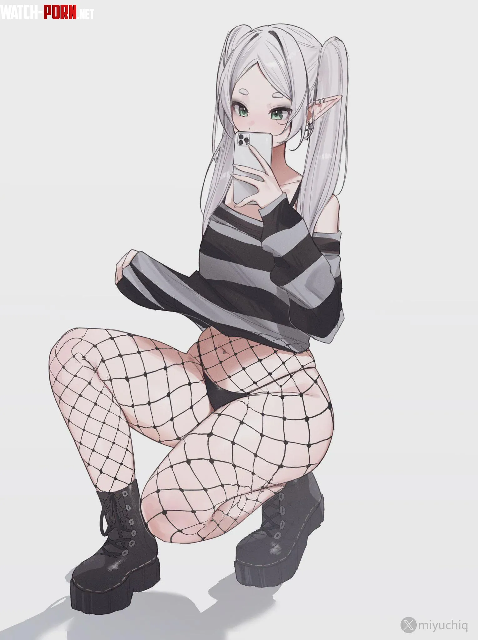 Frieren in fishnets by Beembumb