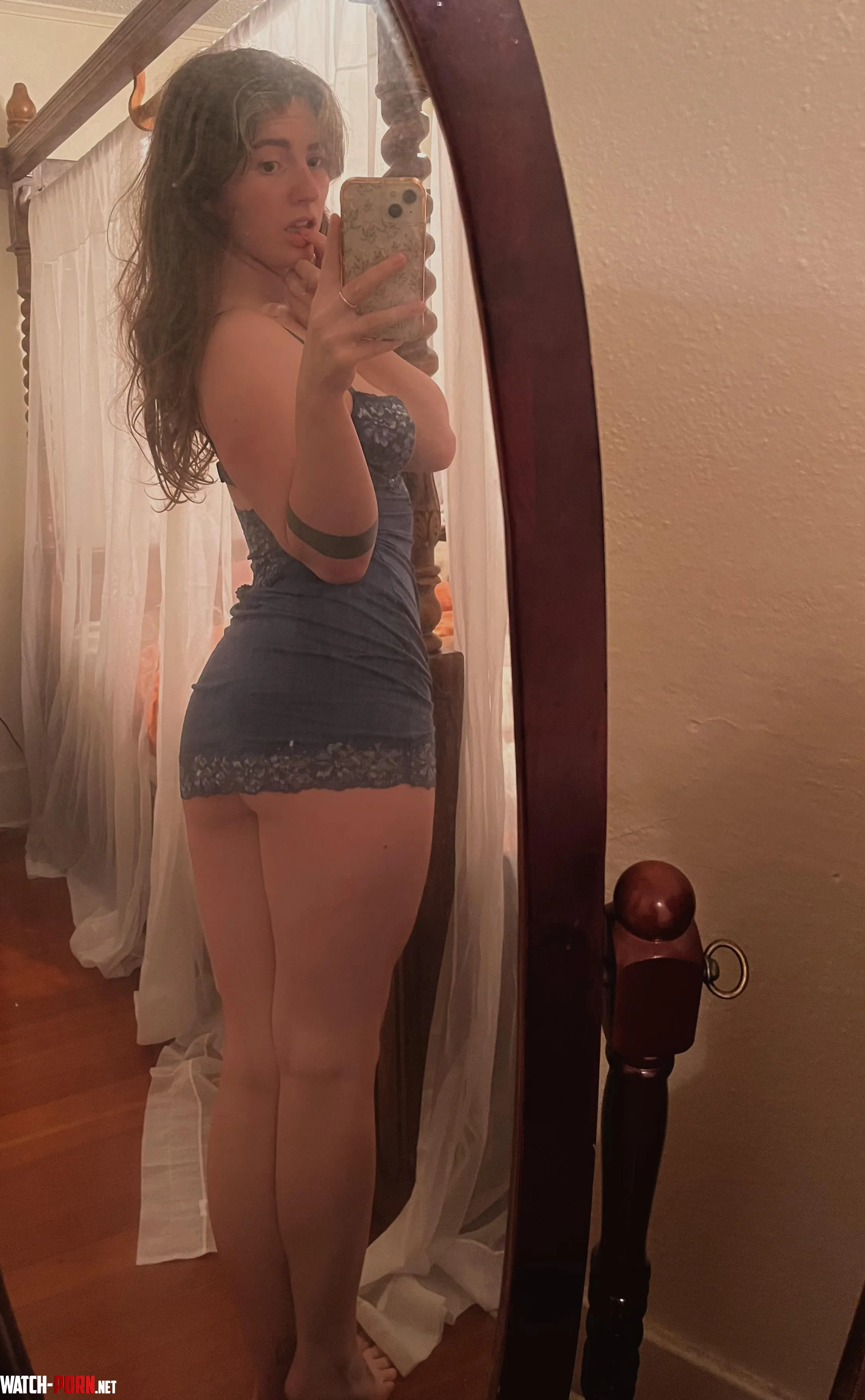 Take it off or push it up for easy access by UslessBrattybimbo