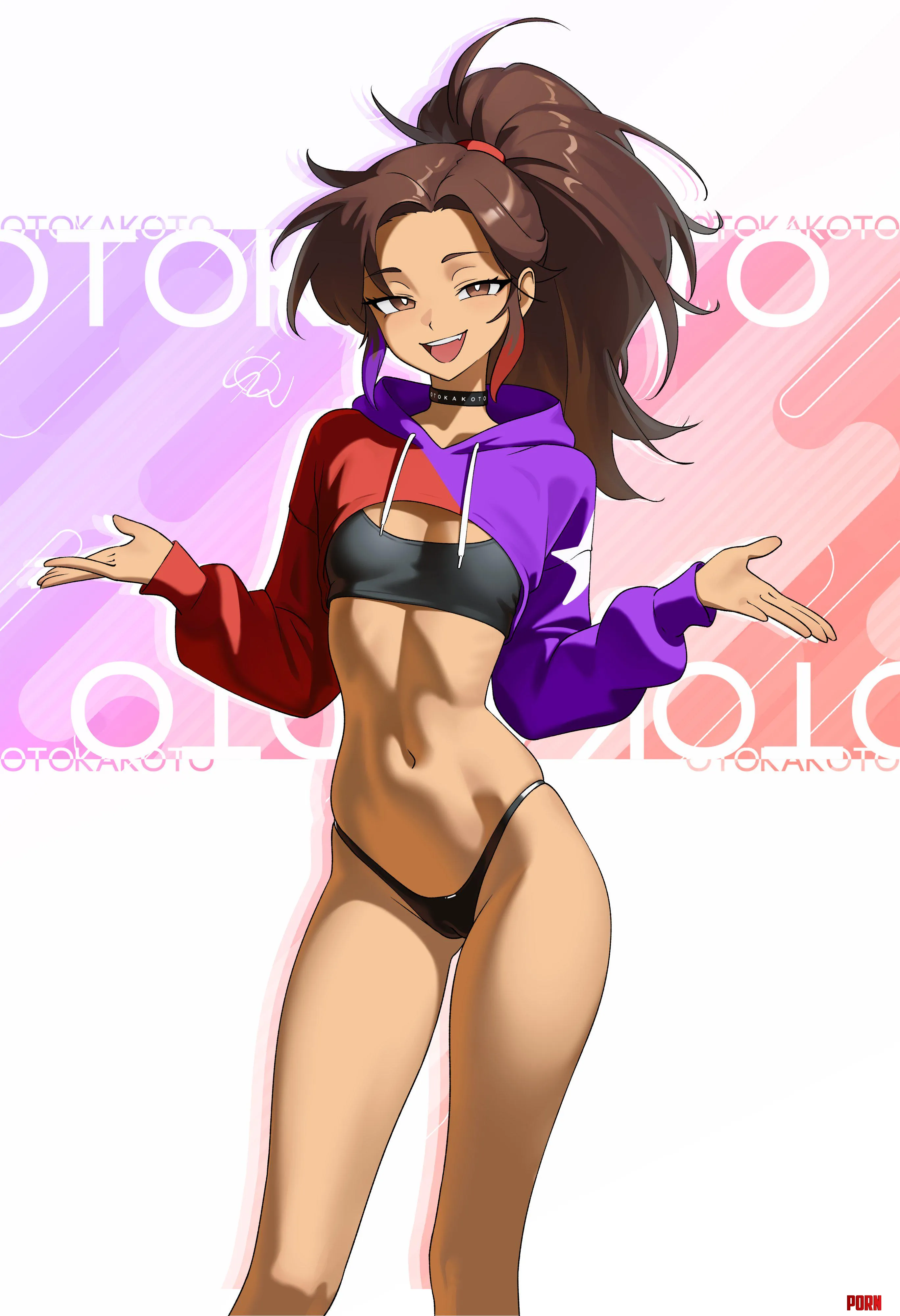 Crop-Top Hoodie [Original] by A_MASSIVE_PERVERT