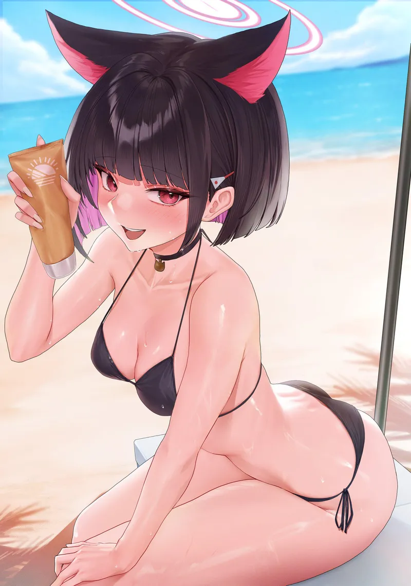 Thumbnail Blue Archive's Kazusa: Swimsuit Allure by McKnight94 | swimsuithentai