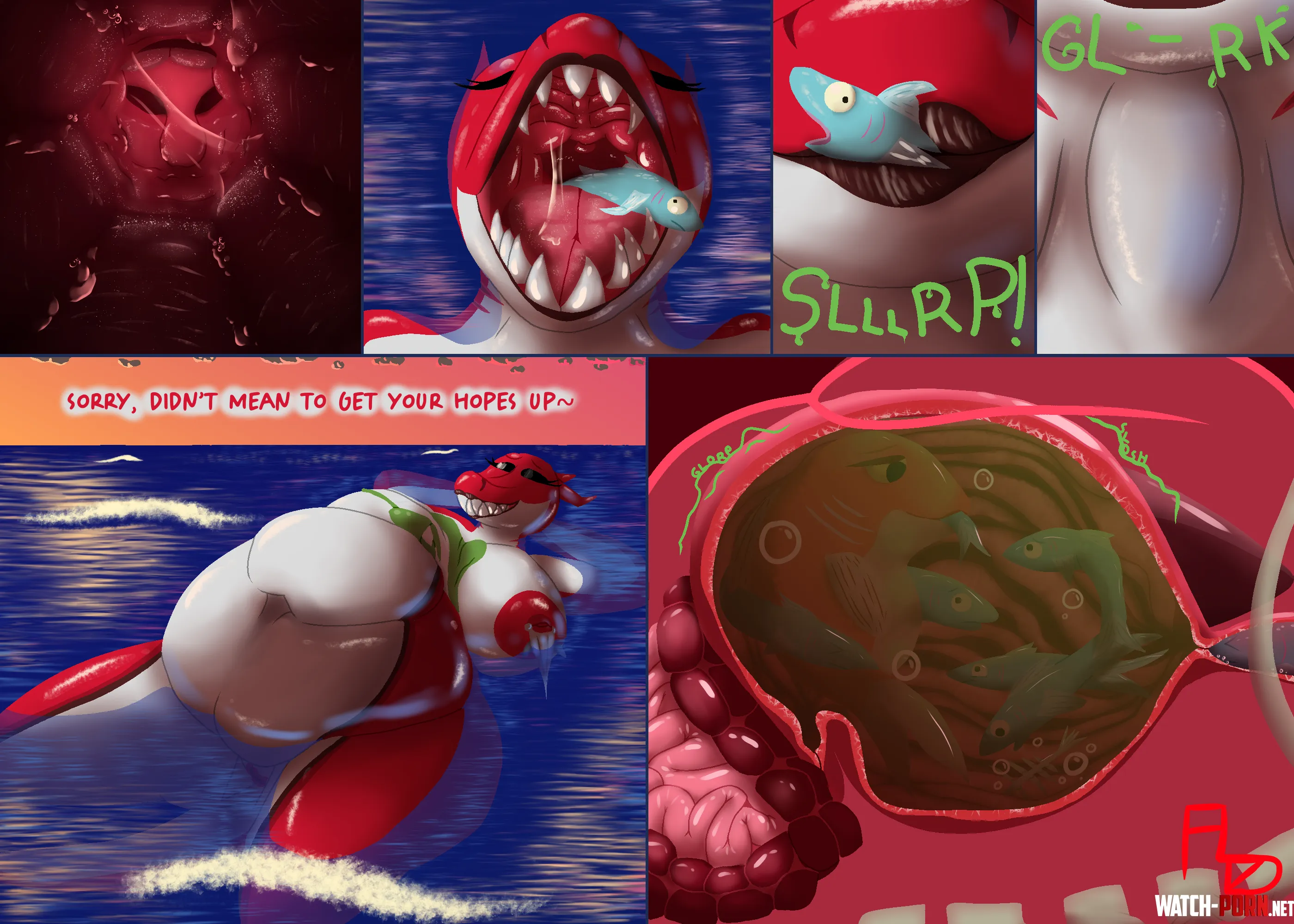 {Comic} Such a Tease~ (F/?) (Voreception) (Anthro) by Flightless Lizard by TheZDude1