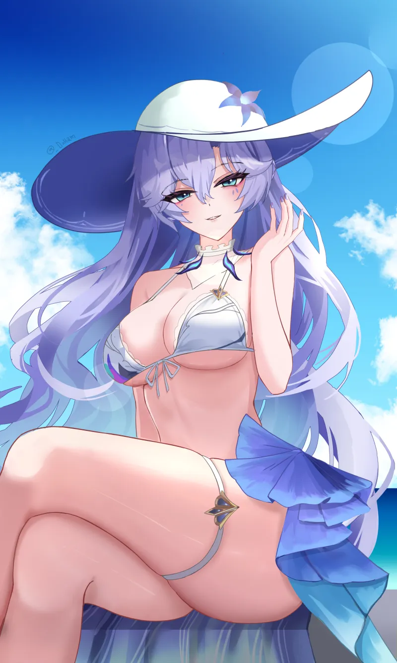 Thumbnail Sensual Swimsuit Delight: Cantarella in Wuthering Waves by elegantloveglimmer