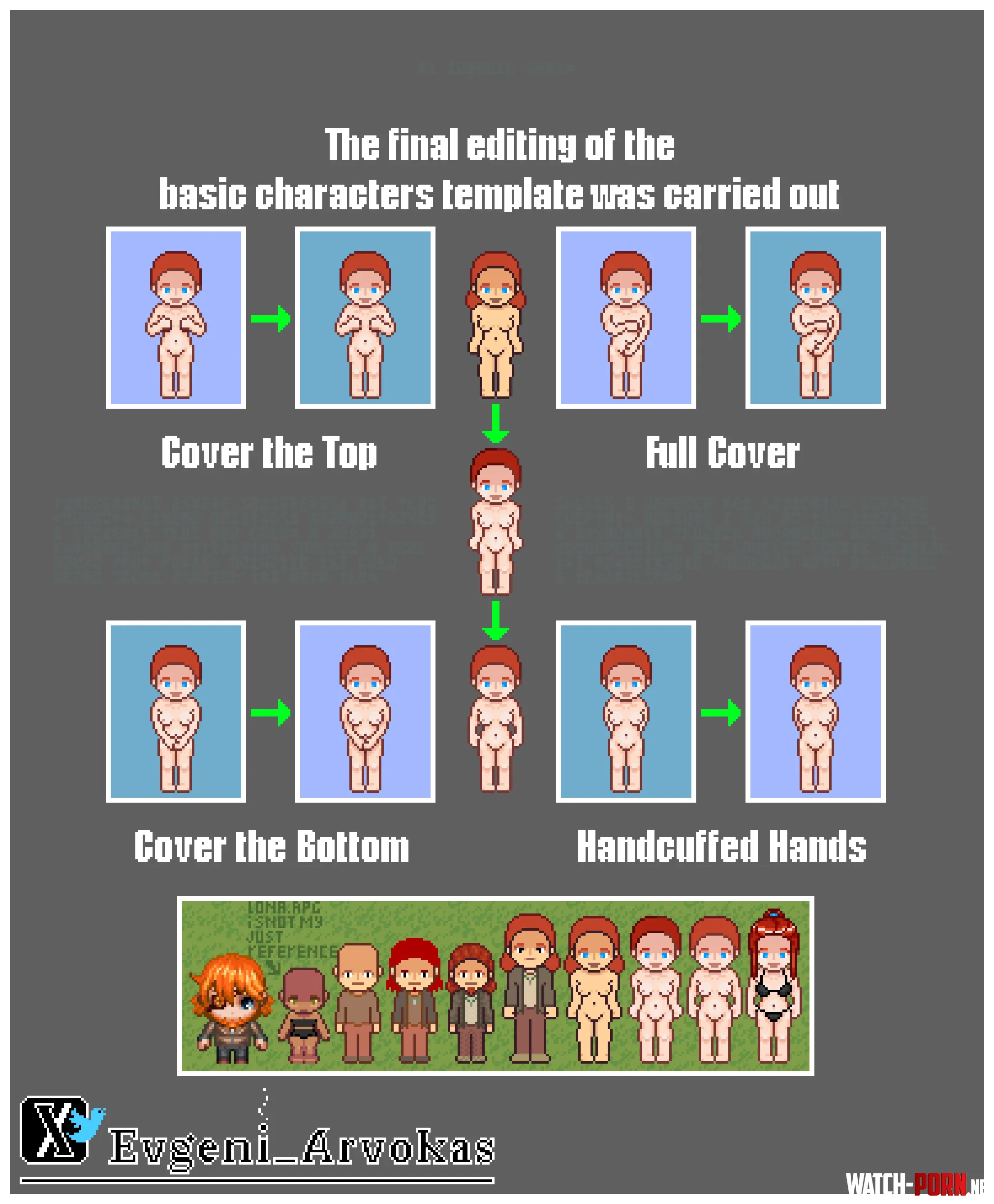 The finished template for animations of characters in the game. by Evgeni_Arvokas