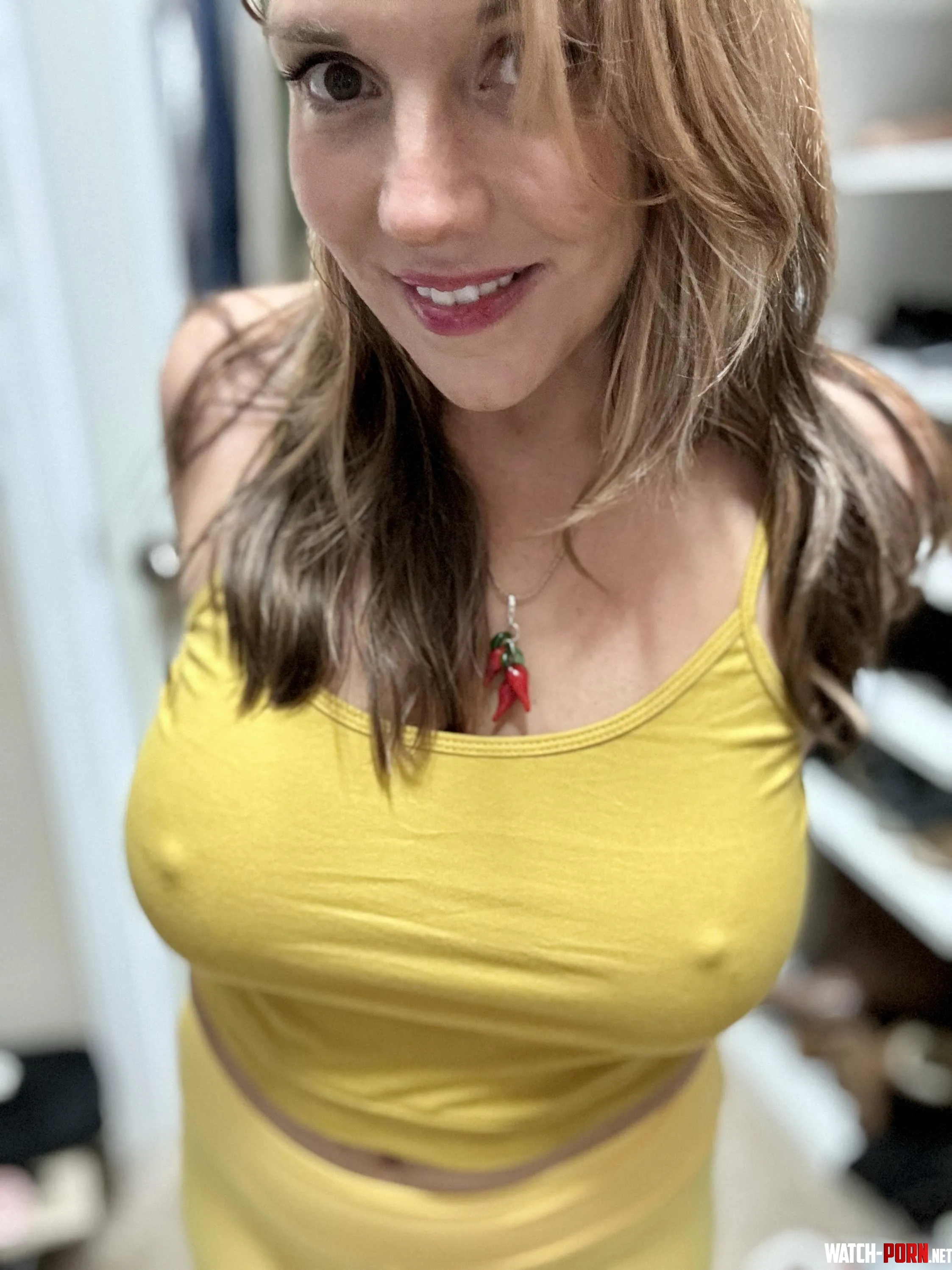 I just love a yellow tank top by HotPepperMILF