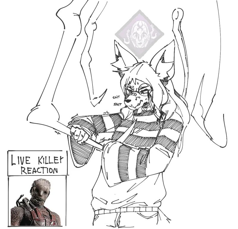 Thumbnail Dbd art piece I commed (@popcatpixel) by datgwen