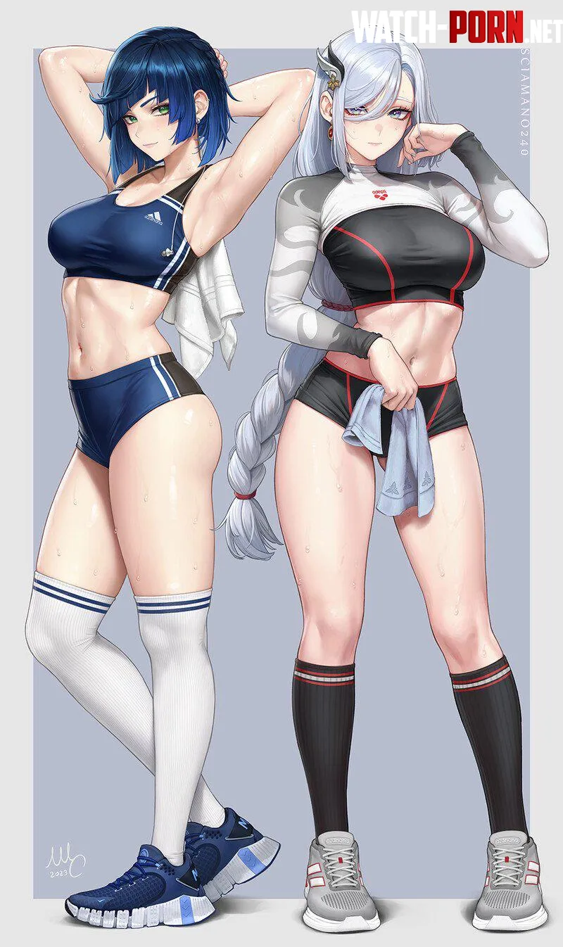 Yelan and Shenhe (Sciamano240) by KrazyK1989