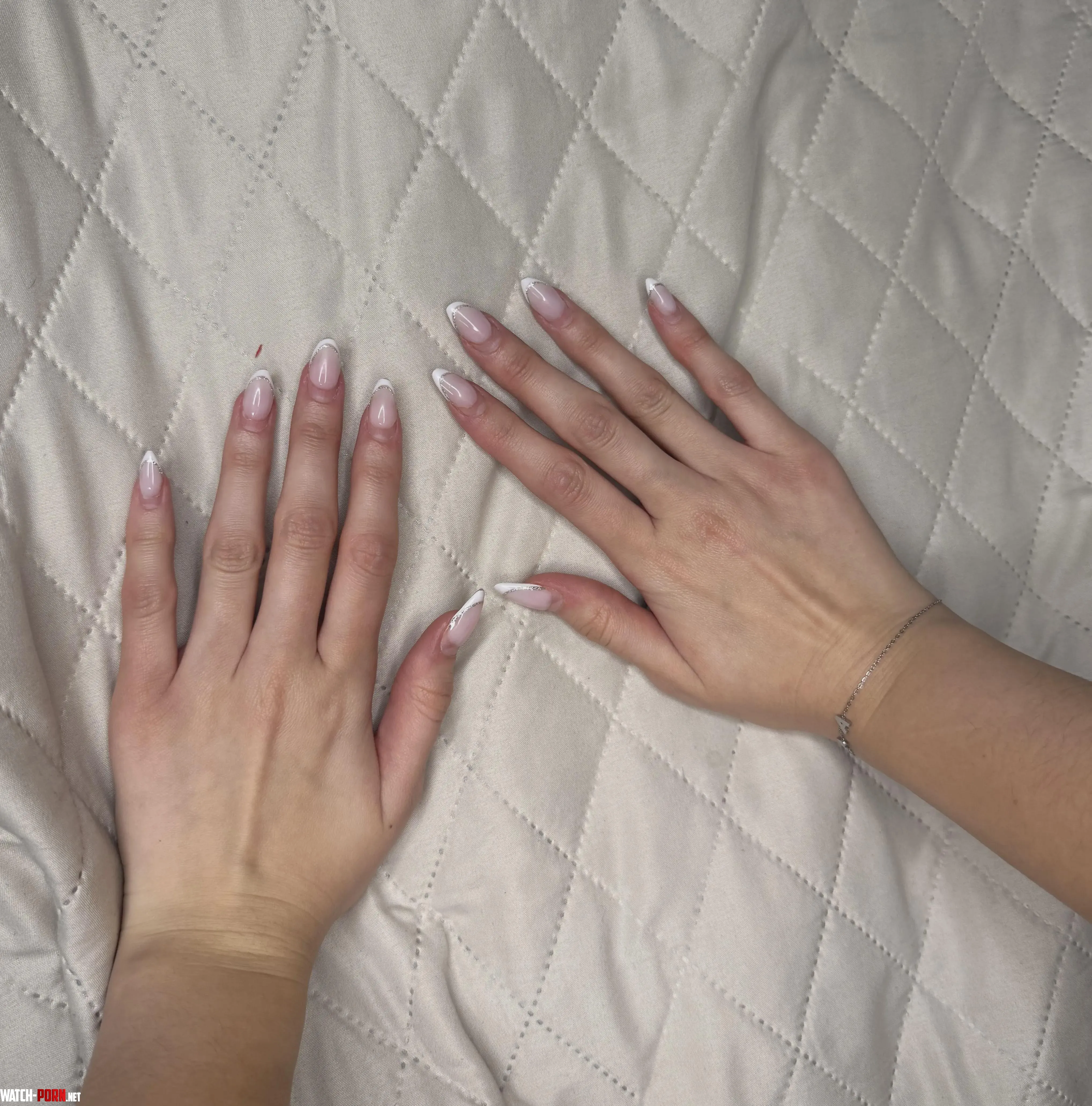 i had a manicure today and am very happy with the result by GlitterSerenade