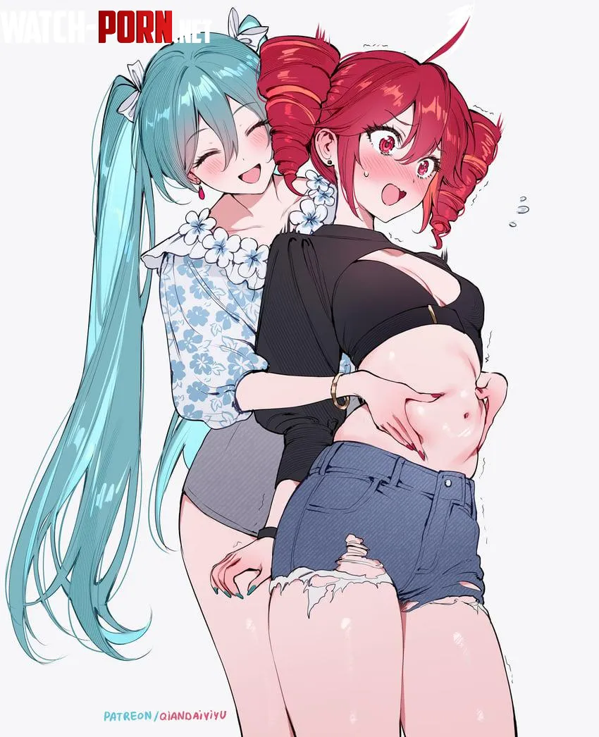 Miku teasing Teto (qiandaiyiyu) by Da_Darius
