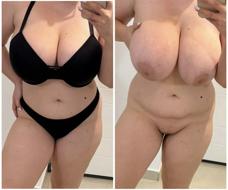 Thumbnail Seeyabitchh's Bold Display of Bigger Boobs and Belly