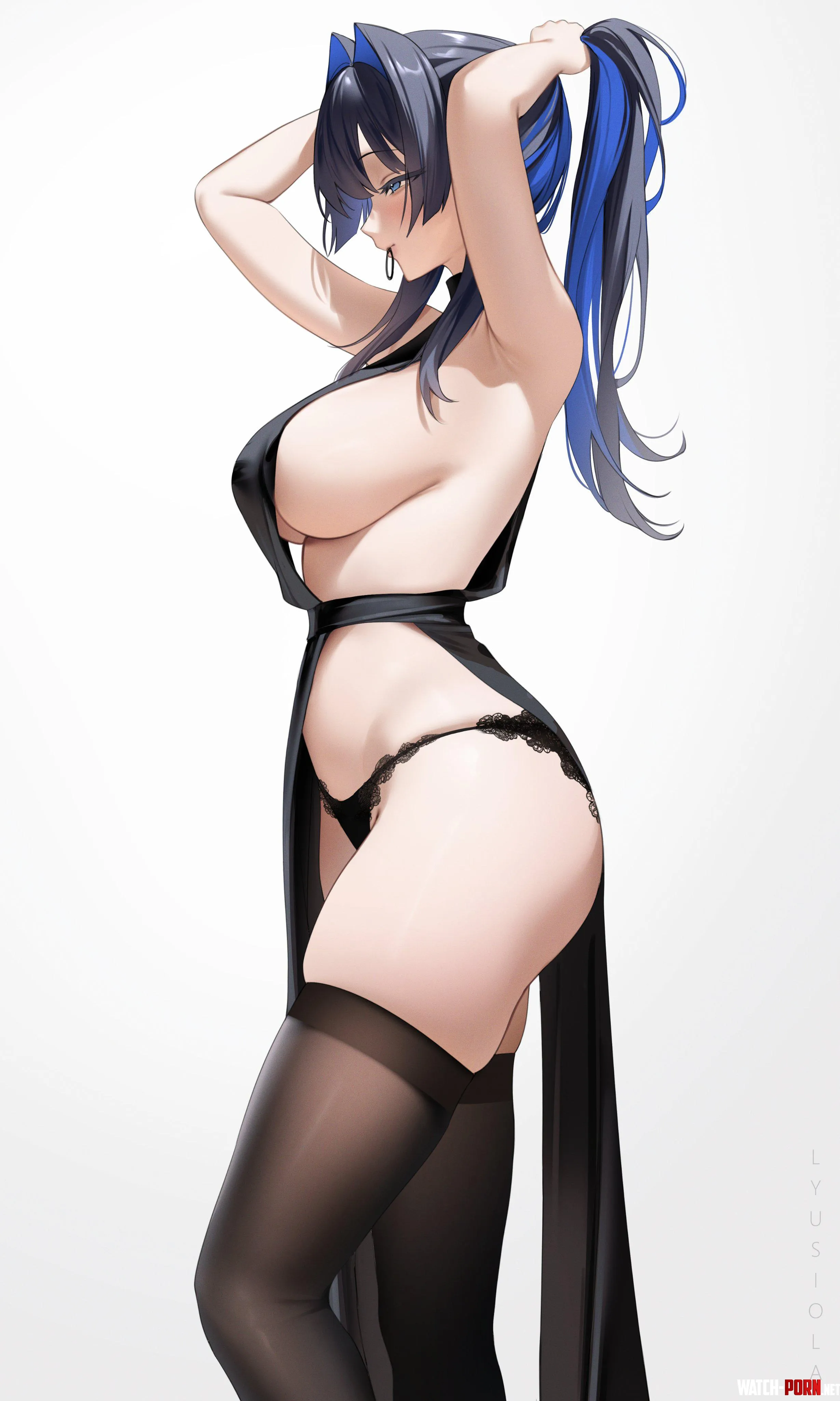 Kronii in sleeveless dress (LYUSIOLA / lyusiola) by elegantloveglimmer
