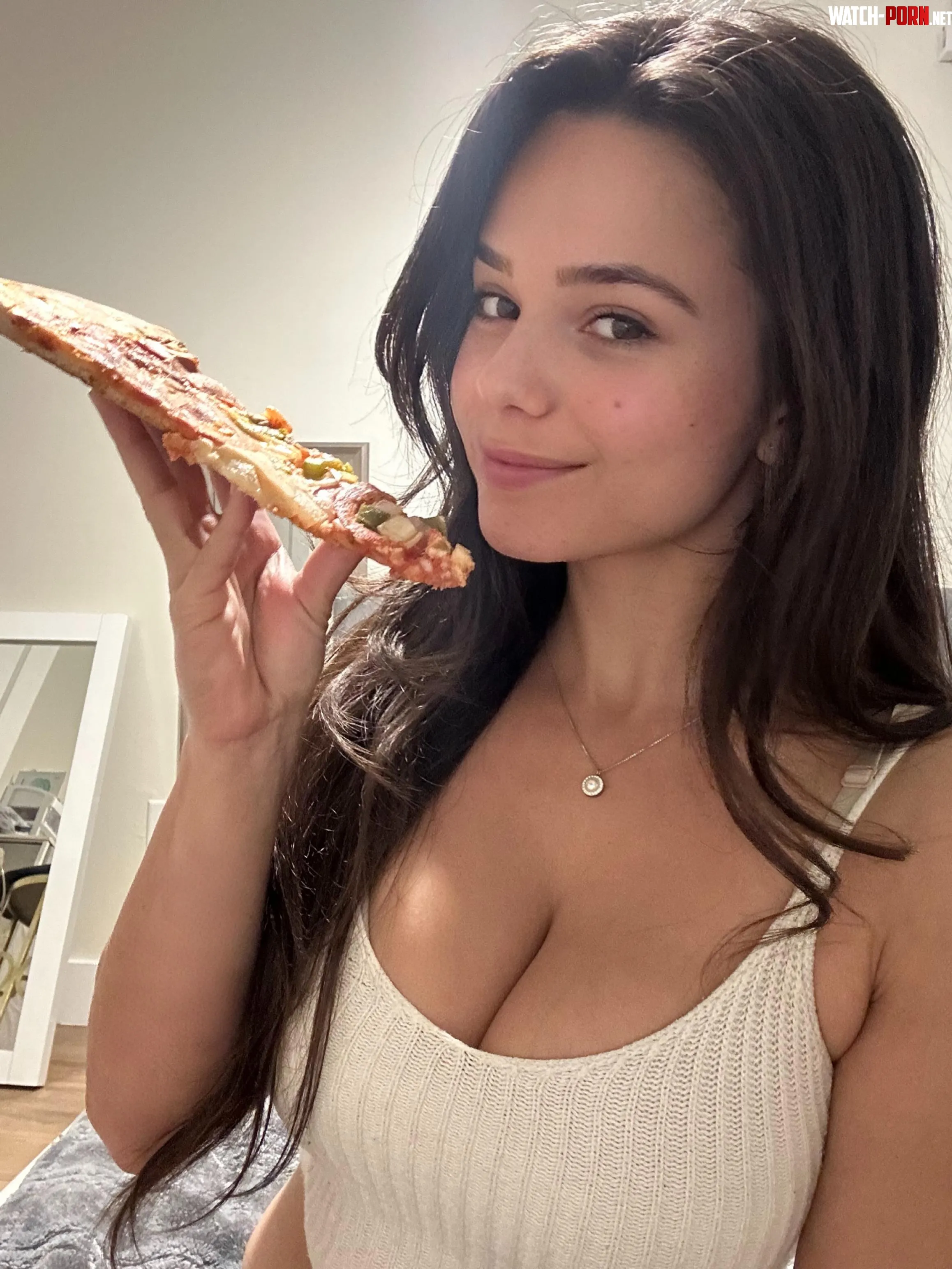 I'm wearing my favorite croptop here, let's eat pizza everyone. by FluffyCourt1
