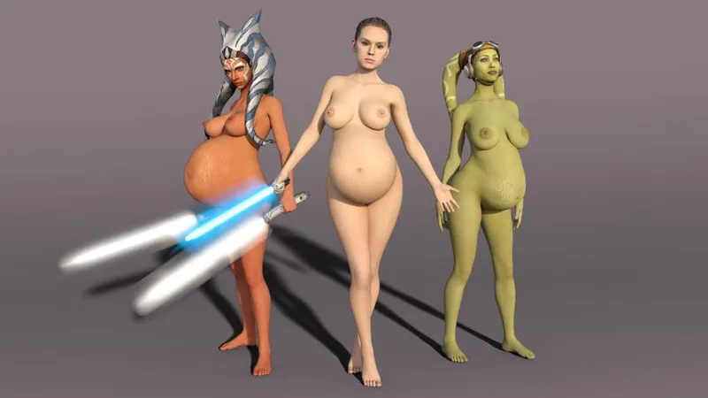 Thumbnail Ahsoka, Rey, and Hera: A Provocative Fusion by kybilion | starwarsnsfw