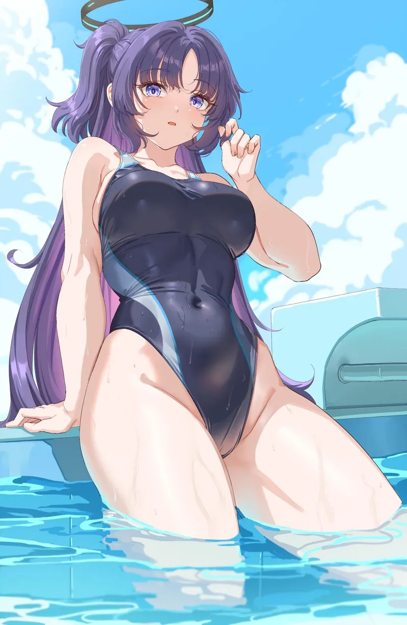 Thumbnail Swimsuit Yuuka: A Flair for Chic Thigh Fashion