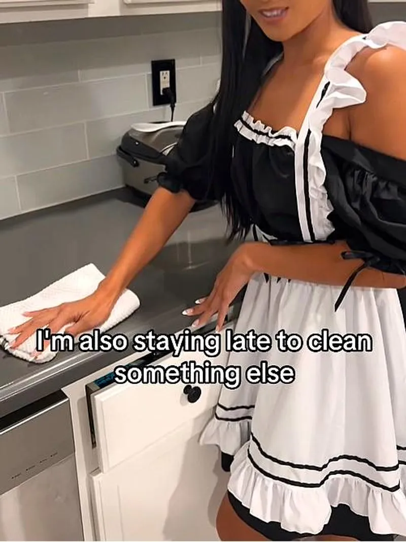 Thumbnail sunshinemaidxo Mesmerizes with Flirty Maid Gaze in Frenchmaid Attire