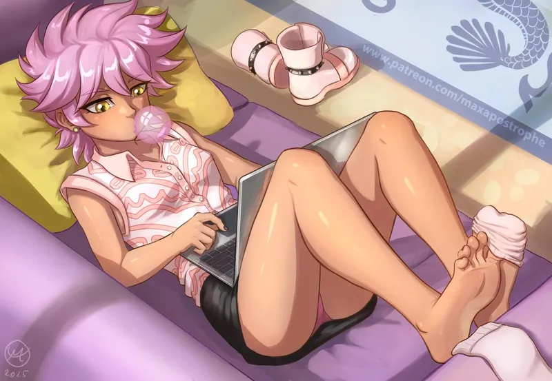 Thumbnail A_MASSIVE_PERVERT Showcases On Her Laptop in pantsu