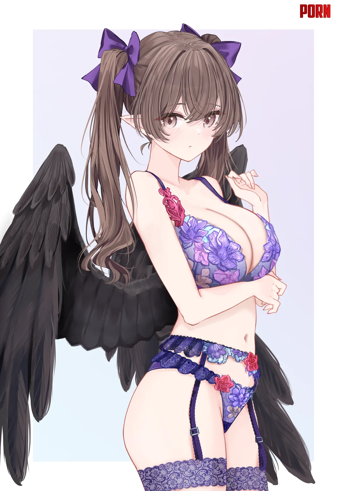 Wearing really fancy purple lingerie [Touhou] by marxsander2016
