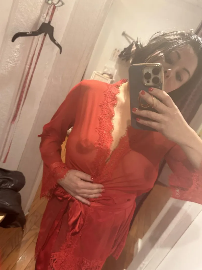 Thumbnail Lady in Red: LiasTulips Stuns in Bold and Sexy Seethru Ensemble