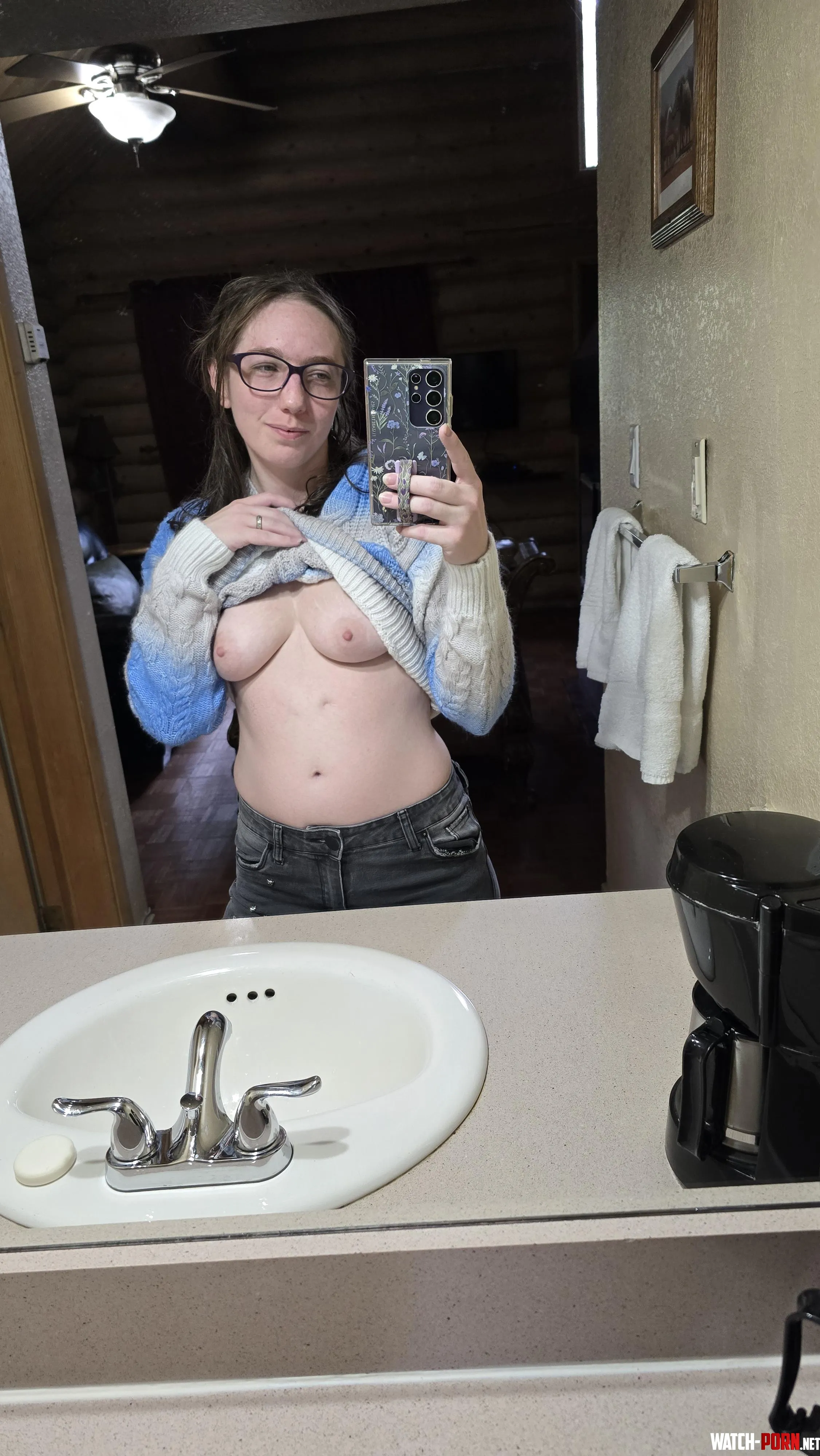 Flashing my titties in the cabin mirror by SketchyLady_OF