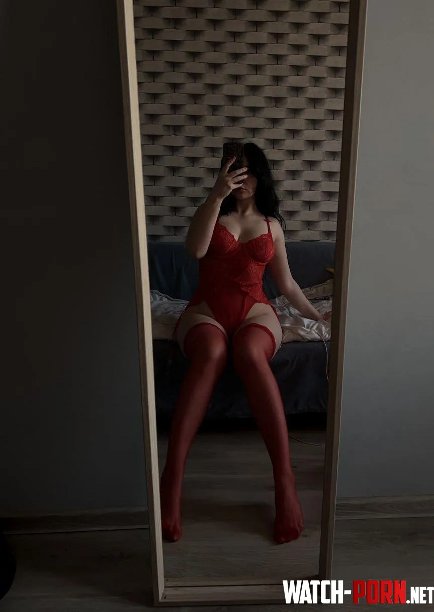 I feel sexy sexy wearing red bodysuit by x-GracefulllFlower-x