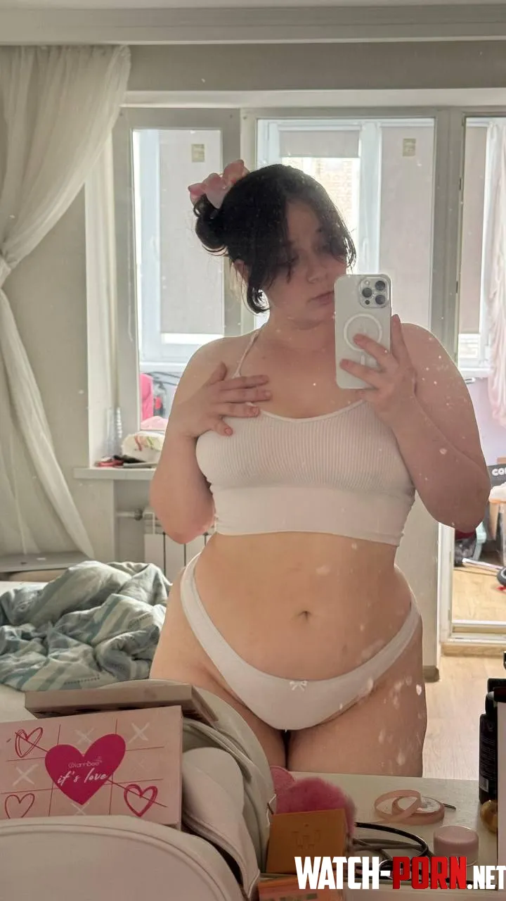 I'm trying on new white lingerie for you by CardiologistFunny57