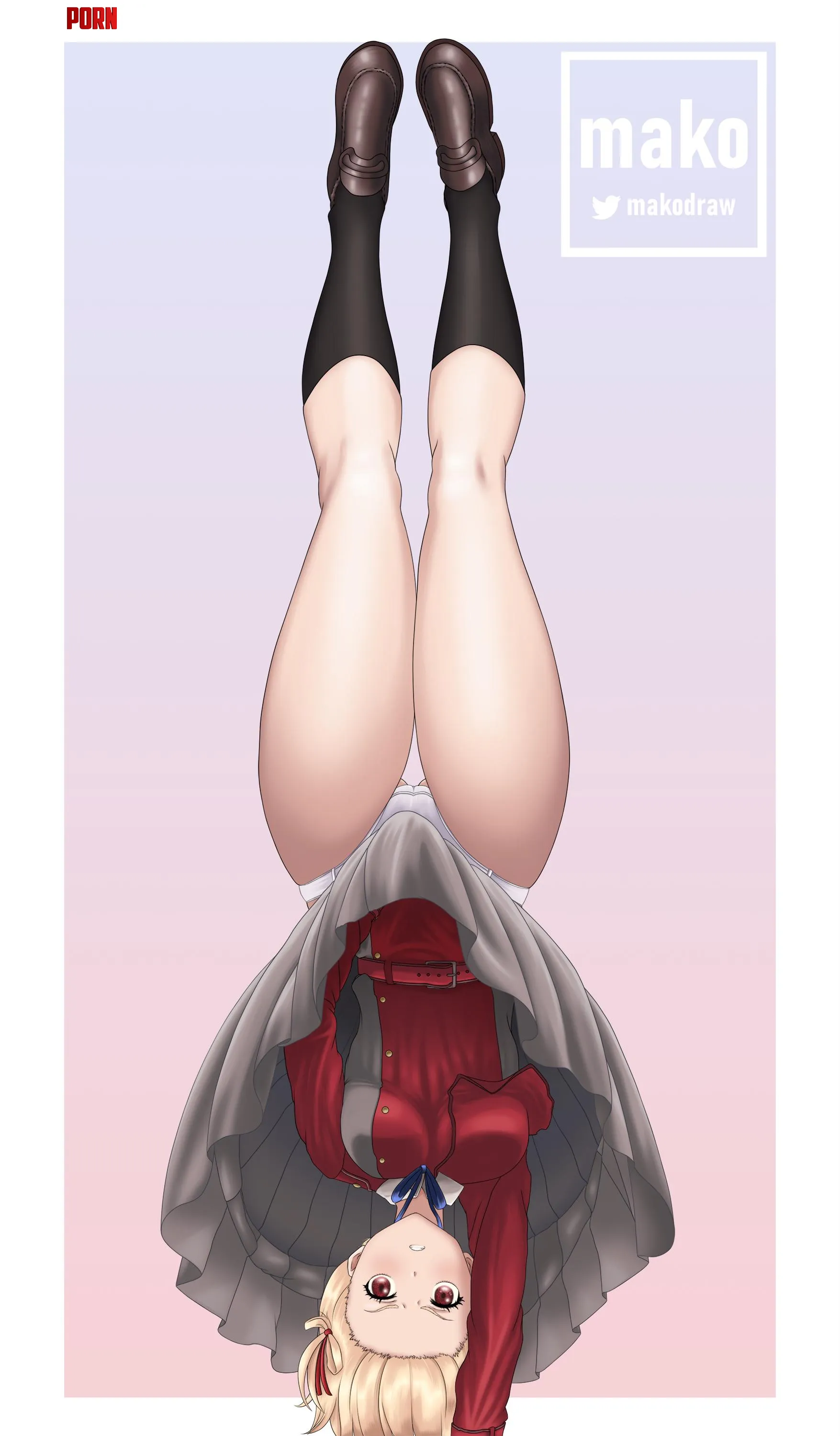 Chisato doing her handstand by LafterMastr