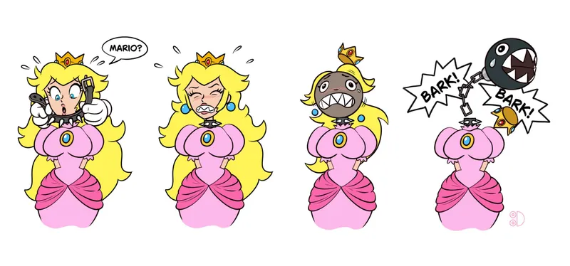 Thumbnail Nintendo Transformation: Princess Peach to Chain Chomp TF by titty_dispenser