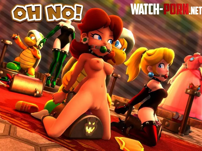 Princess Peach and Princess Daisy Bondage by Onmodel3D