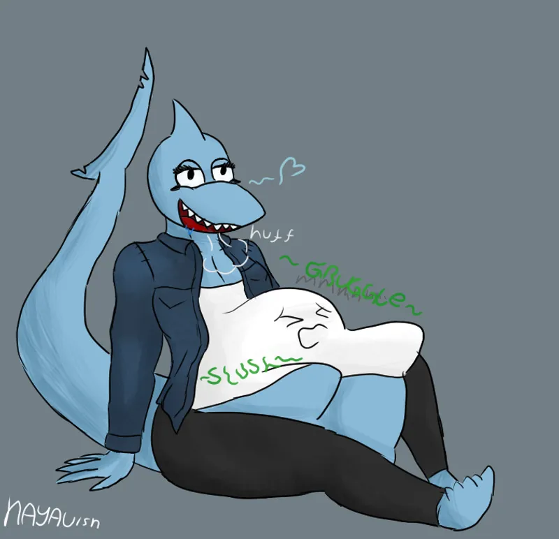 Thumbnail Shark Meal Delight: nayauisn's Unforgettable Illustration
