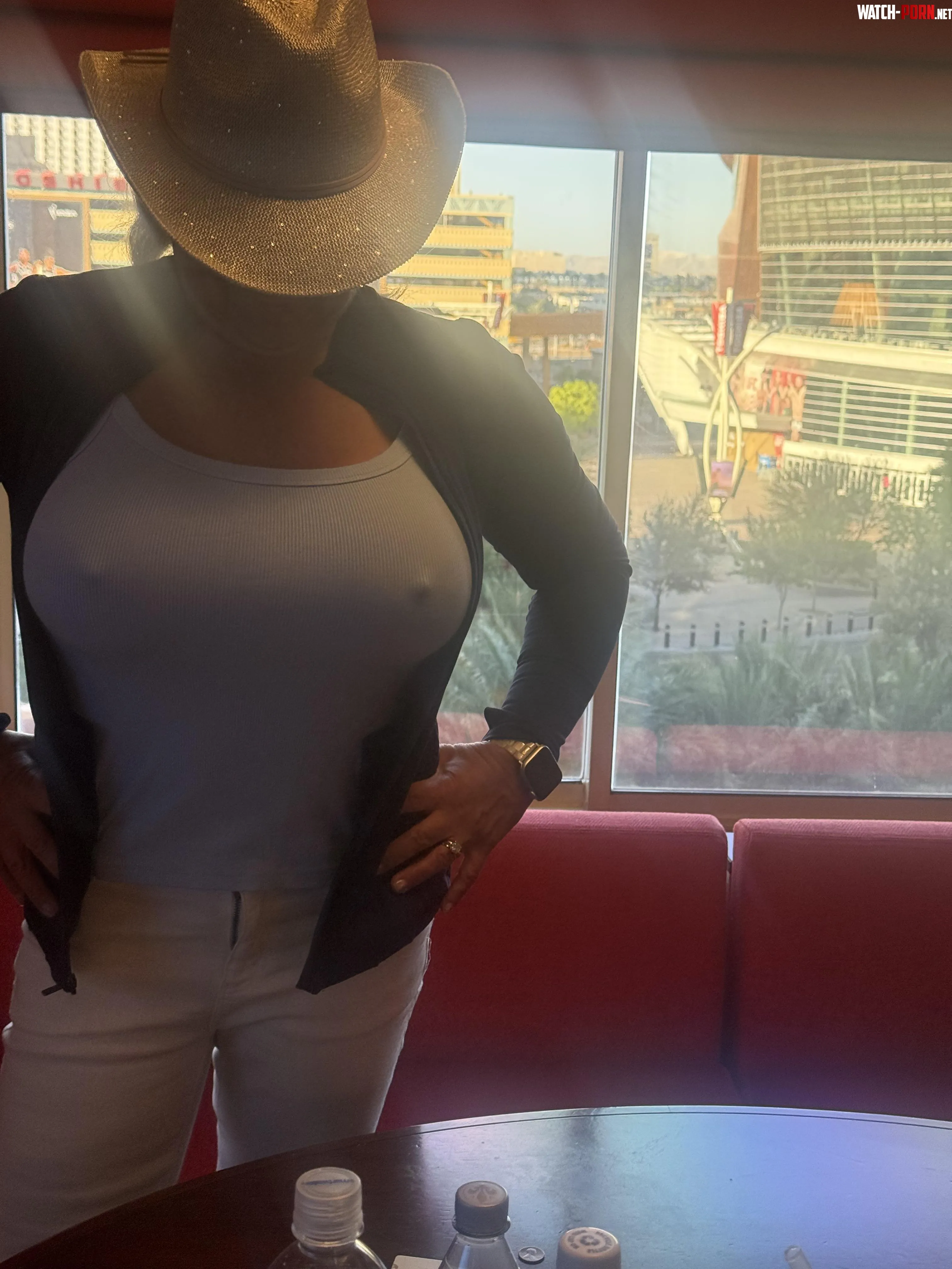 Always braless for my hubby by welike2tri2