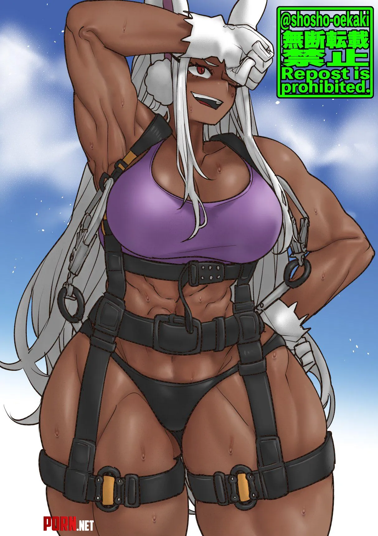 Harness Mirko (@shosho_oekaki on Twitter) [My Hero Academia] by NautyNautilus