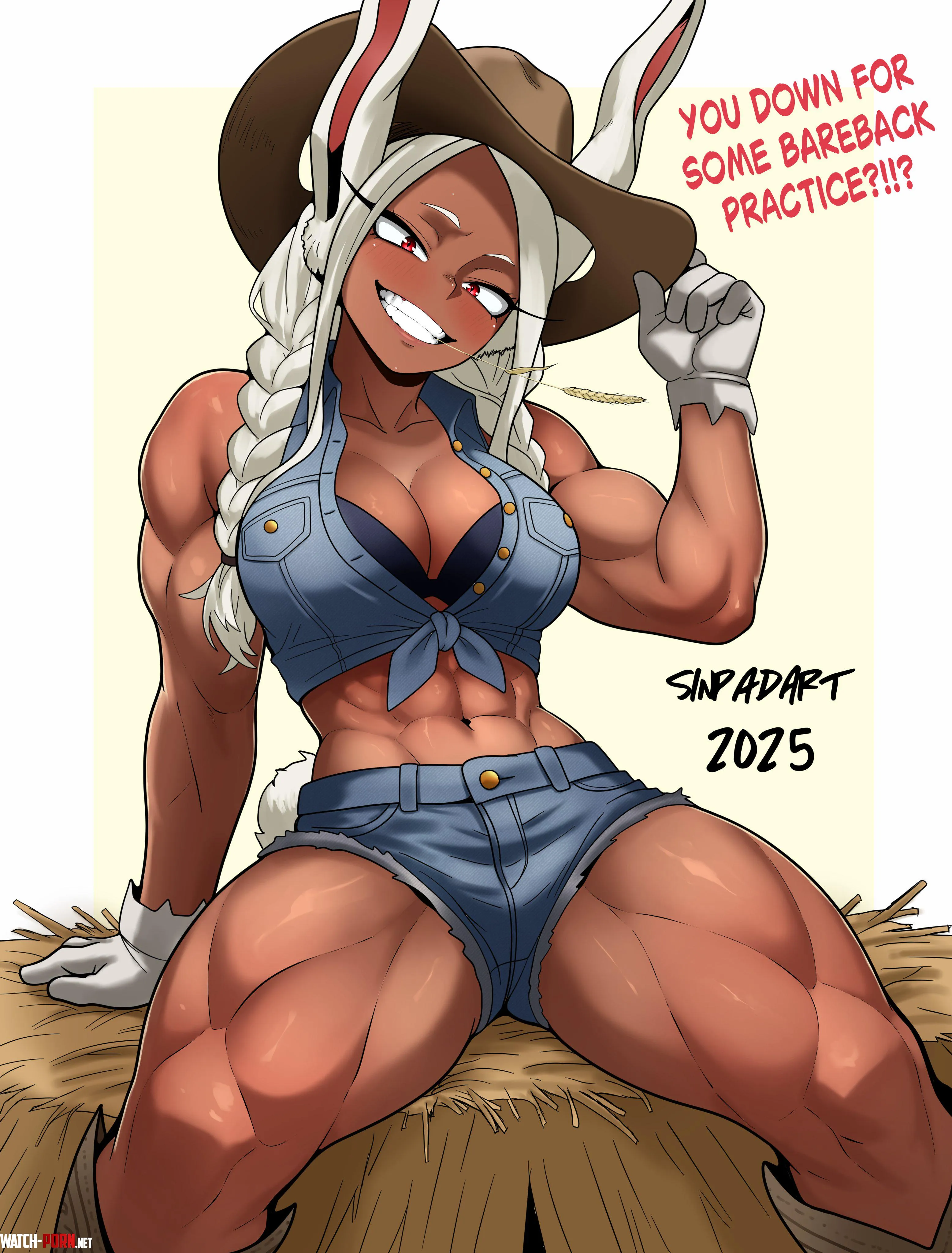 Who's Up For A Ride? - Mirko [My Hero Academia] (SinpadArt) by A_MASSIVE_PERVERT