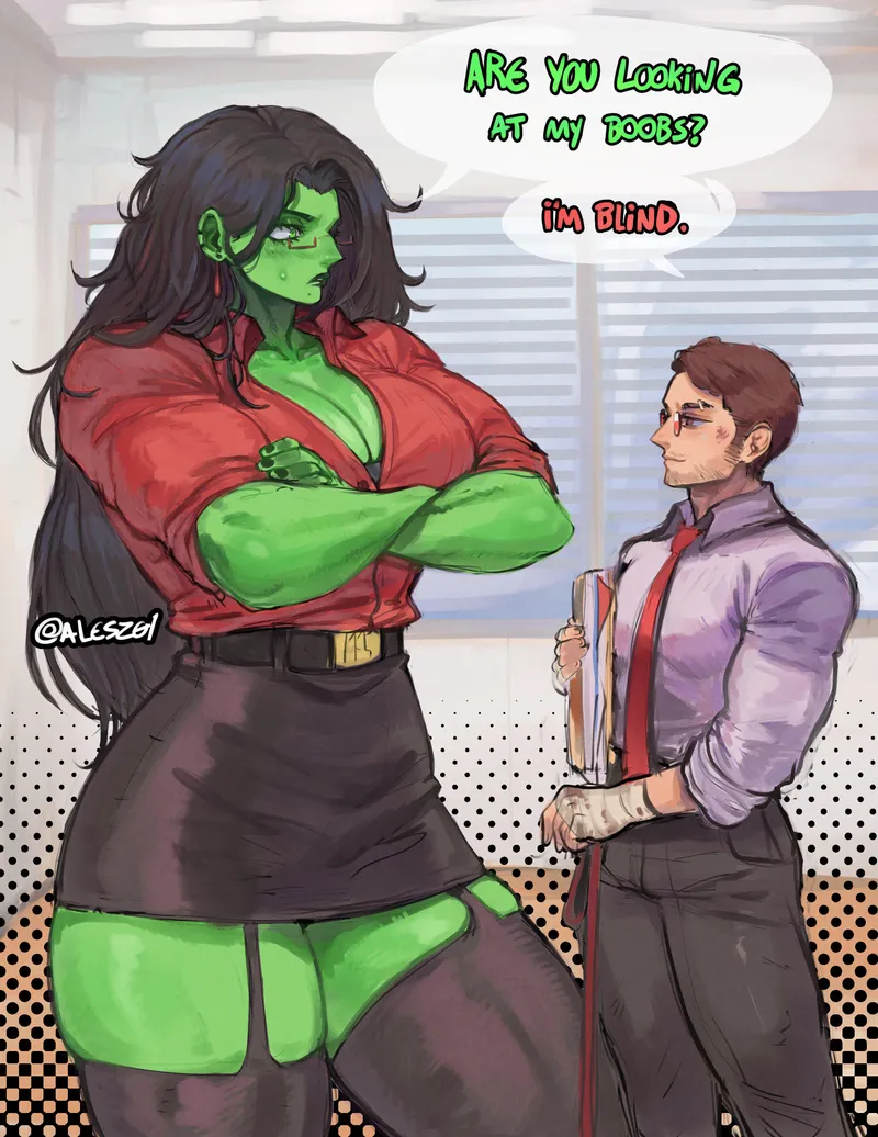 Thumbnail She-Hulk's Encounter with a Peculiar Lawyer by A_MASSIVE_PERVERT